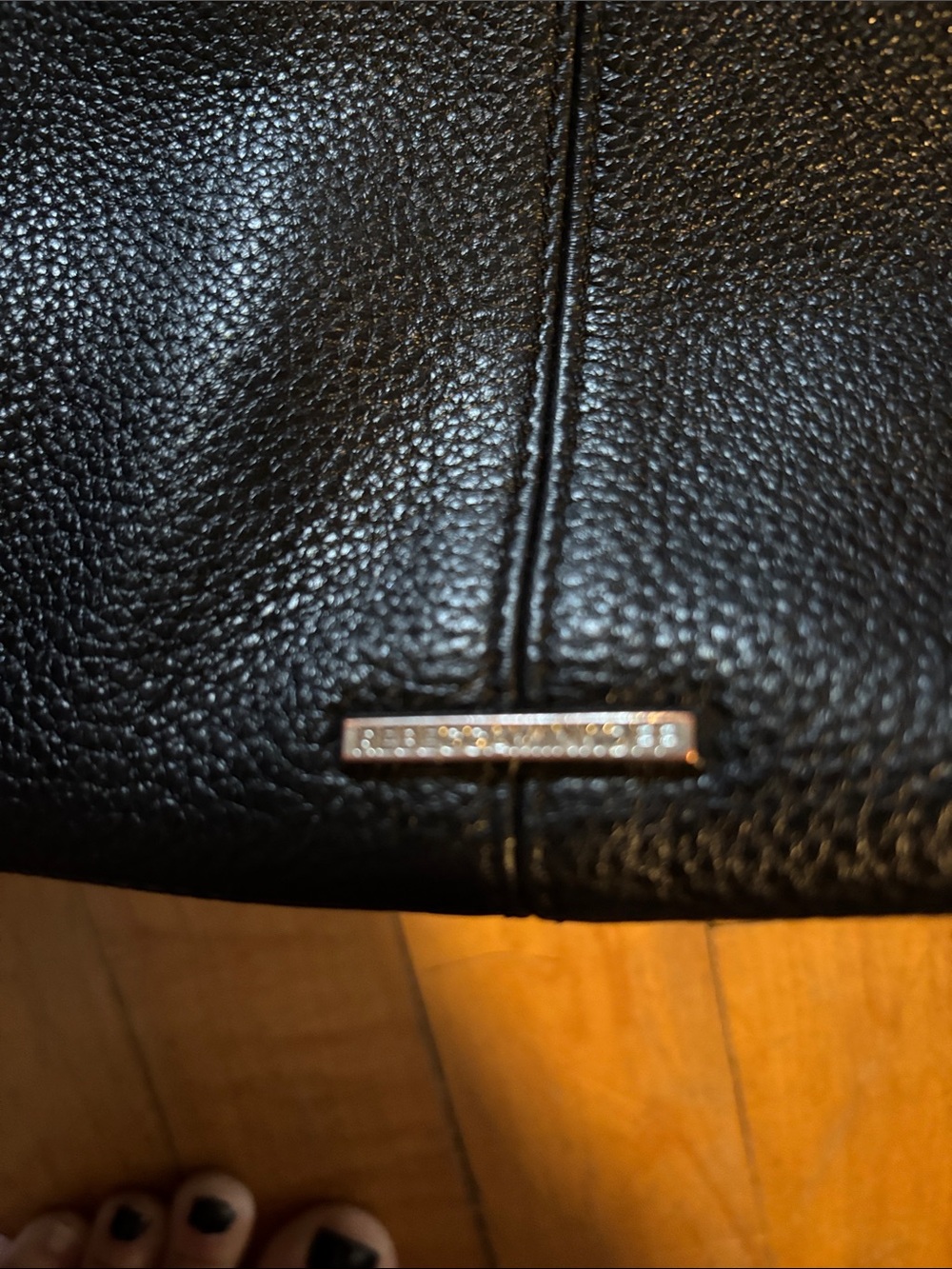 EUC Rebecca Minkoff Black Pebble Leather Fringe Moto Satchel Crossbody Tassels - Picture 10 of 14